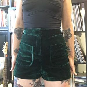 Topshop Velvet Hot Pants